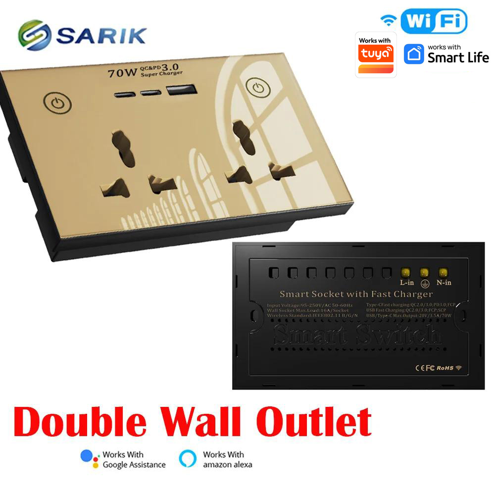 Smart Home Touchscreen Control Panel - Presa a Muro Smart WiFi con