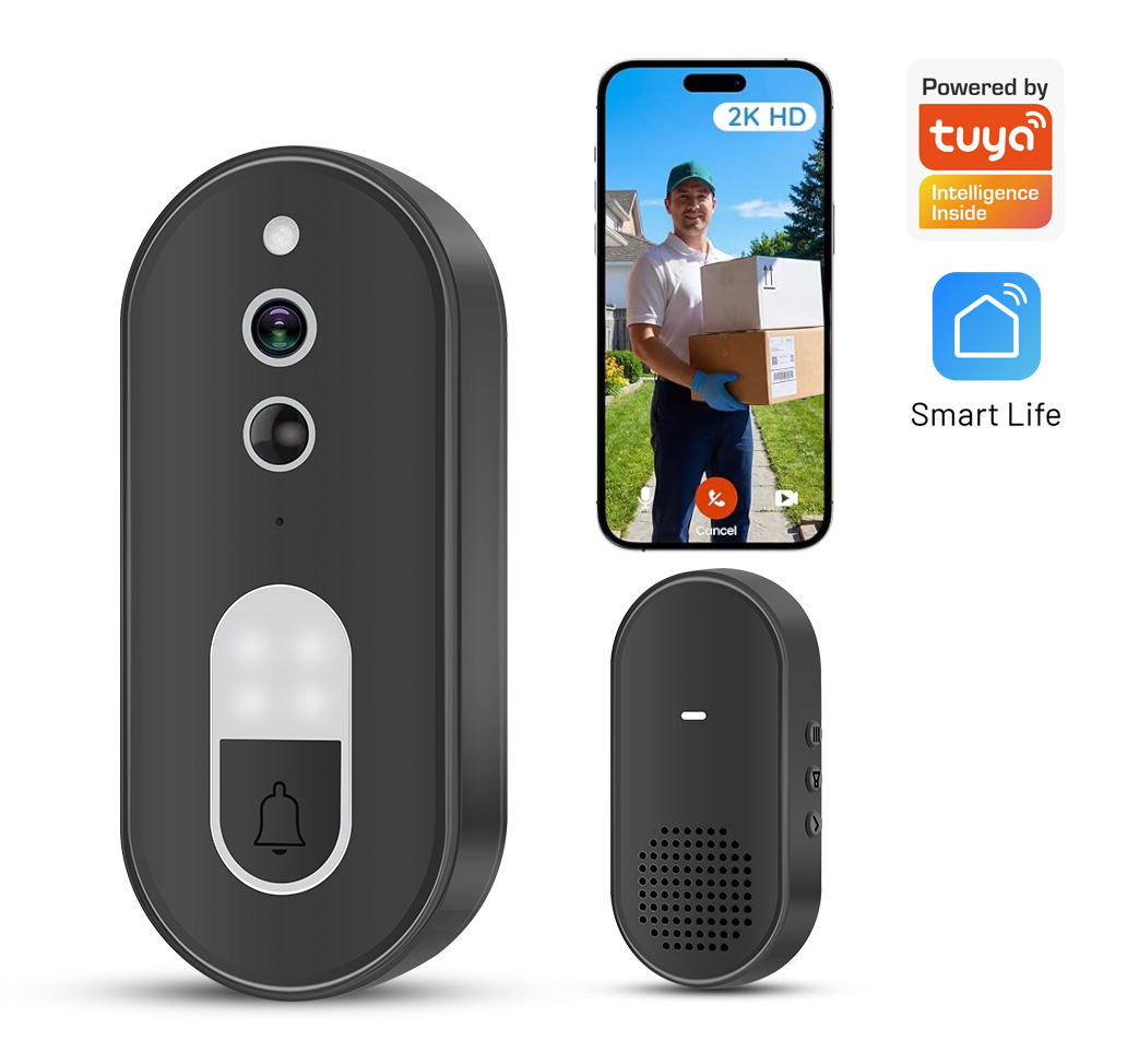 Smart Home Cctv Camera - Campanello Video WiFi Wireless Tuya 1080P