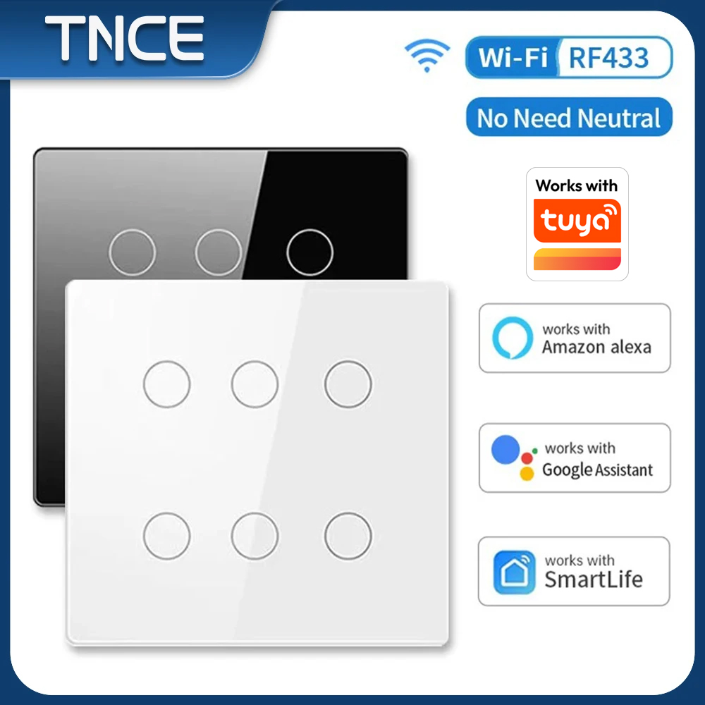 Smart Home Touchscreen Control Panel - TNCE Tuya WiFi Brasile 4x4 WiFi