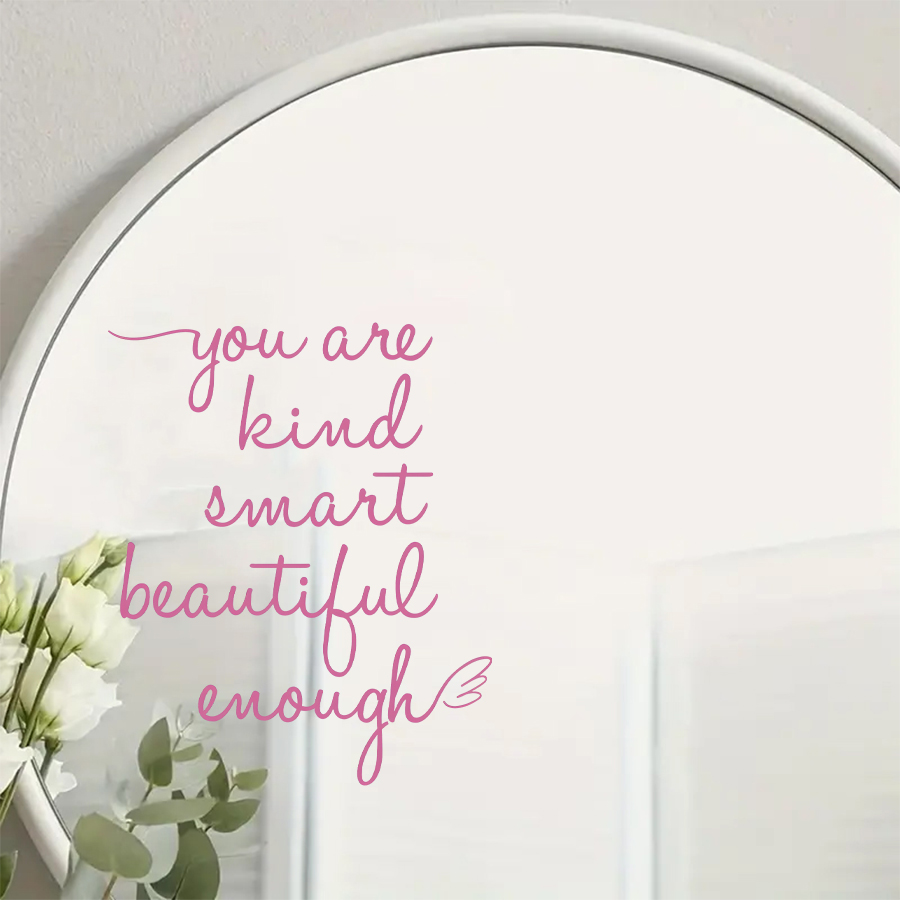 Smart Home Quotes - Adesivo decorativo per specchio con citazione