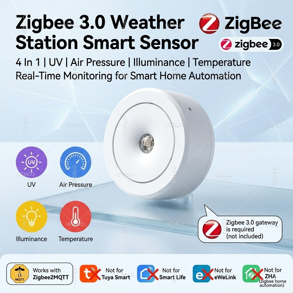 Smart Home Zentrale - Sensore Stazione Meteo 4-in-1 Zigbee 3.0