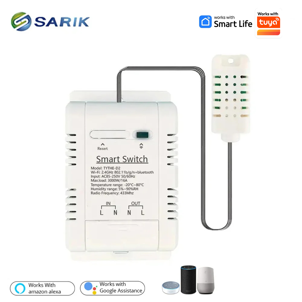 Smart Home Thermostat - Termostato WiFi 16A 3000W Compatibile con