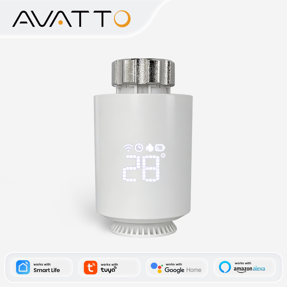 Smart Home Thermostat - AVATTO Termostato ZigBee3.0 per Radiatore, Attuatore