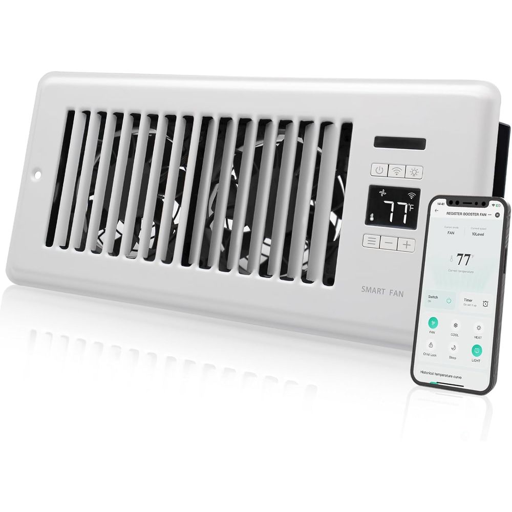Wifi Thermostat - Ventilatore Silenzioso per Bocchette di Ventilazione