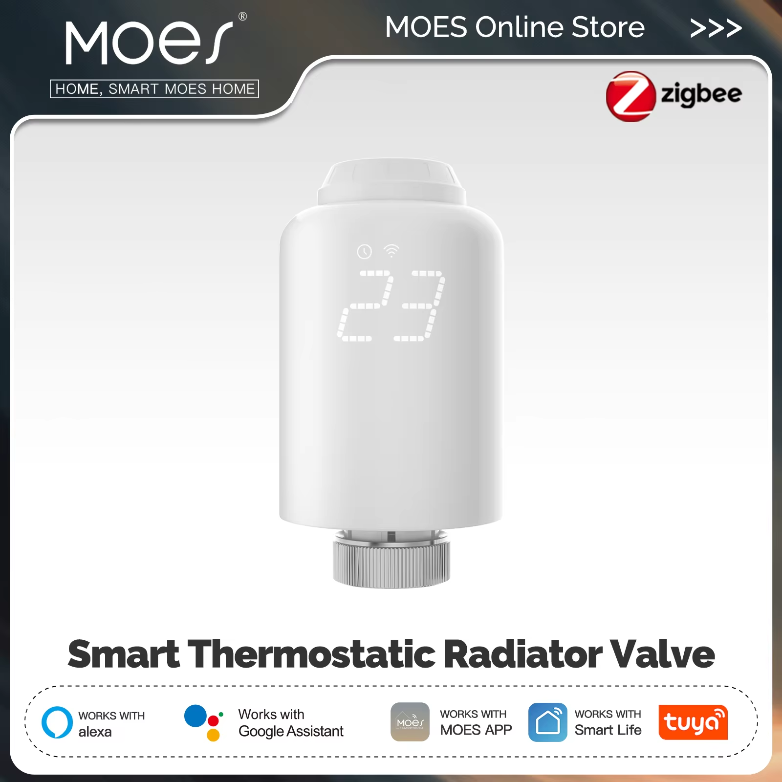 Smart Home Thermostat - MOES TRV Tuya ZigBee Valvola termostatica