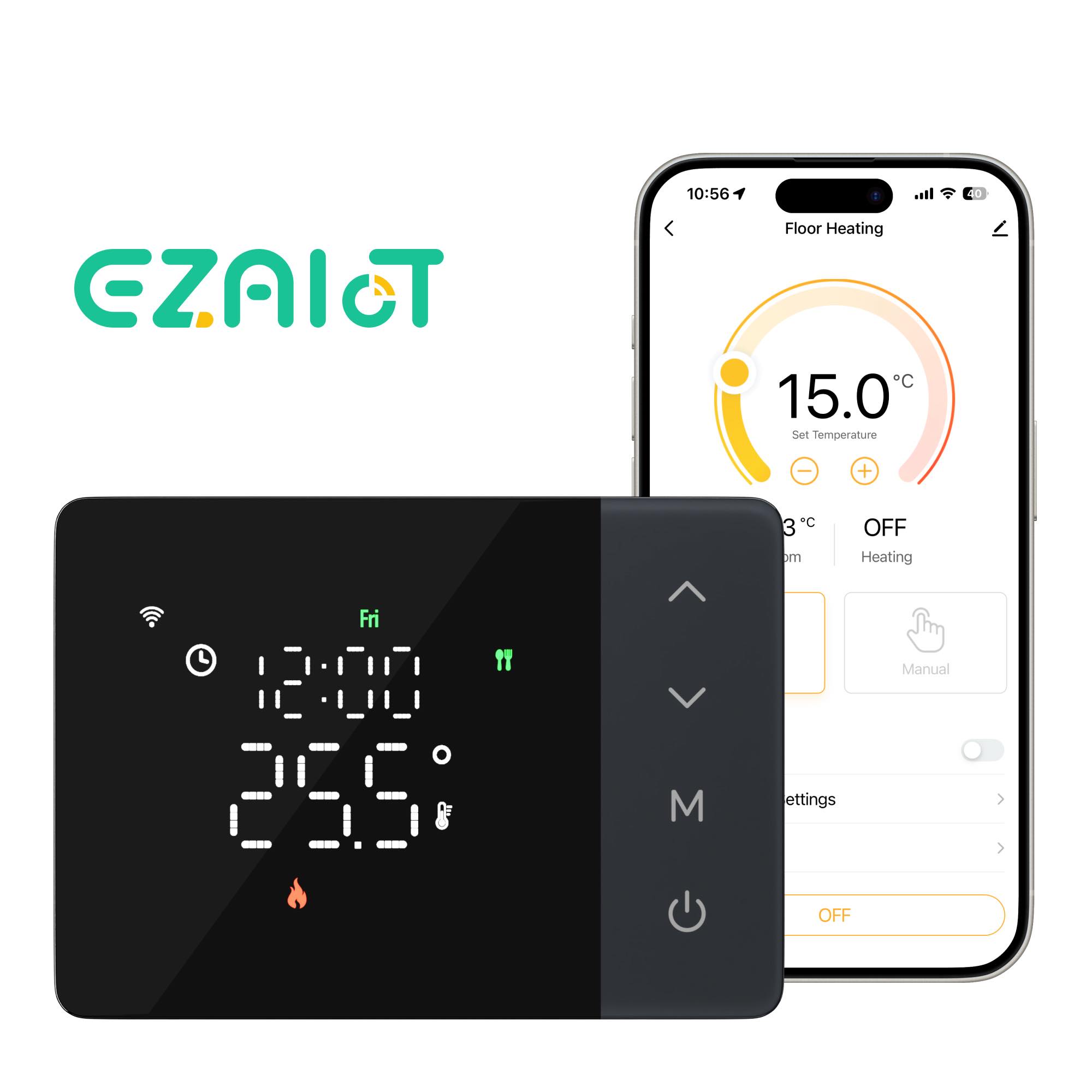 Smart Home Thermostat - Termostato Wi-Fi Intelligente Tuya a Batteria