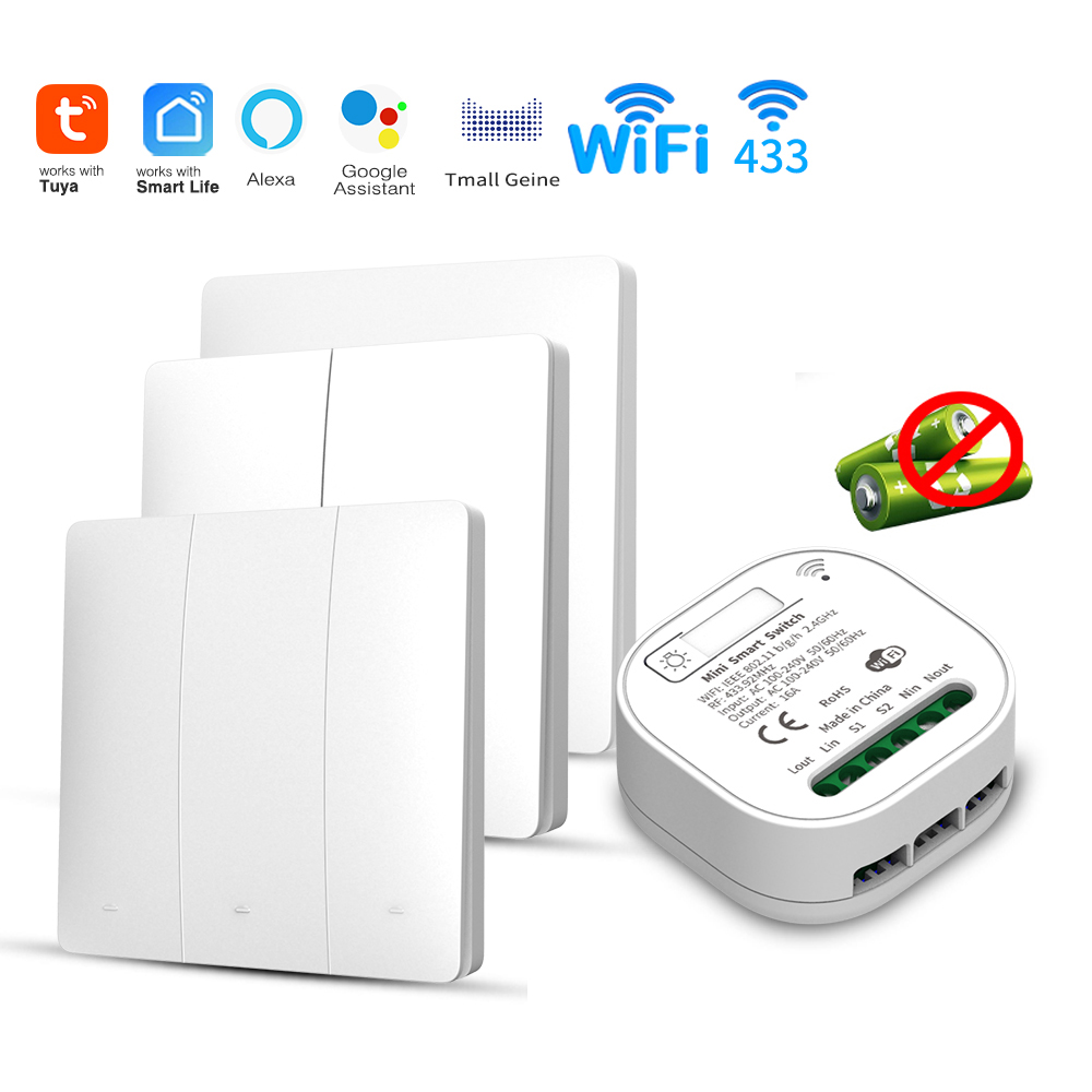Smart Home Yale - Interruttore Luce Intelligente Tuya WiFi Autoalimentato,