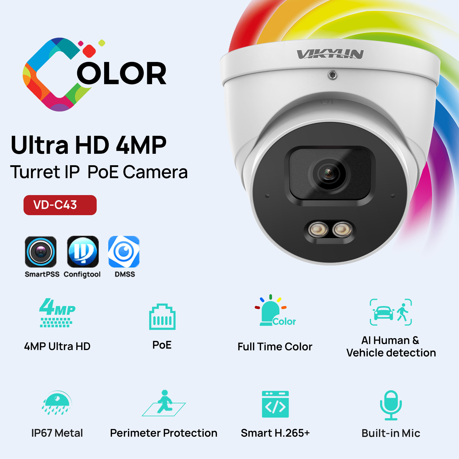 Smart Home Login - VIKYLIN Telecamera di Sicurezza IP a
