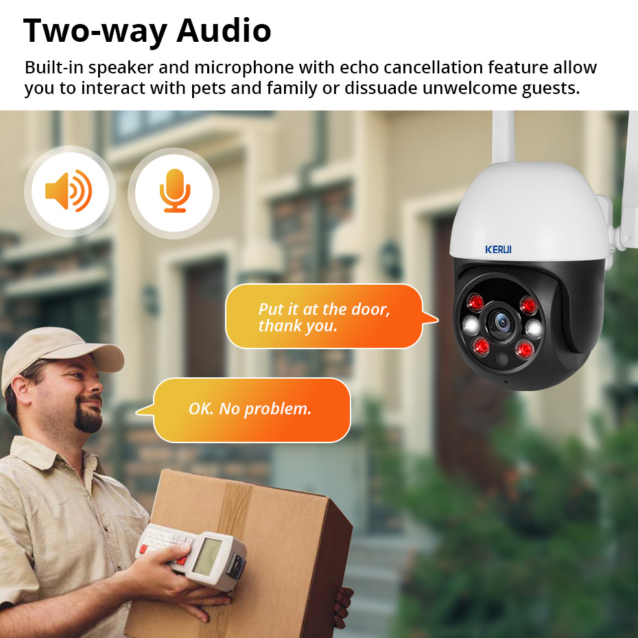 Telecamera IP KERUI 5MP con Su - Smart Home Cctv Camera recensione e prezzo