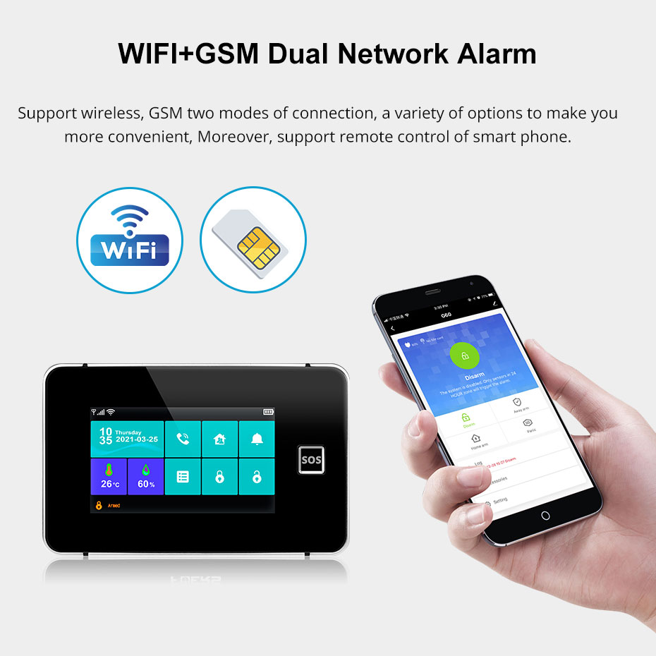 KERUI G60B WIFI Sistema di all - Smart Home Touchscreen Control Panel recensione e prezzo