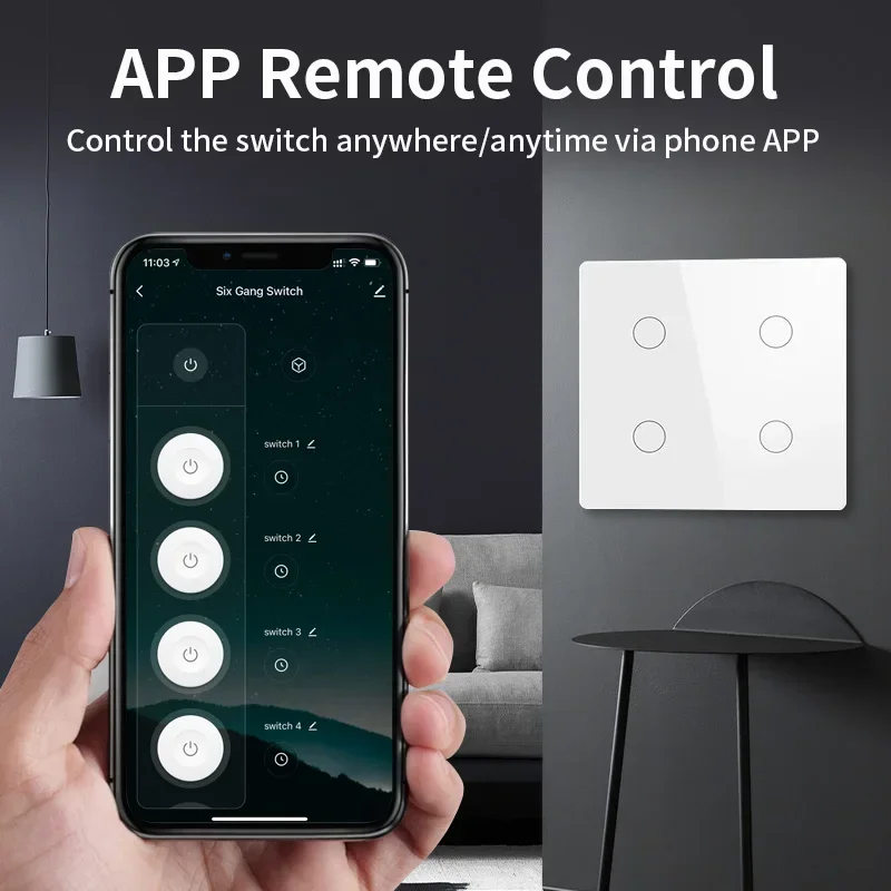 TNCE Tuya WiFi Brasile 4x4 WiF - Smart Home Touchscreen Control Panel recensione e prezzo